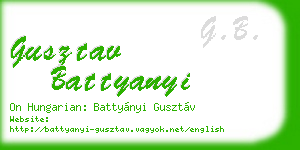 gusztav battyanyi business card